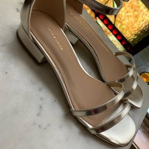 14th & Union. Silver unworn flats!  So cute.